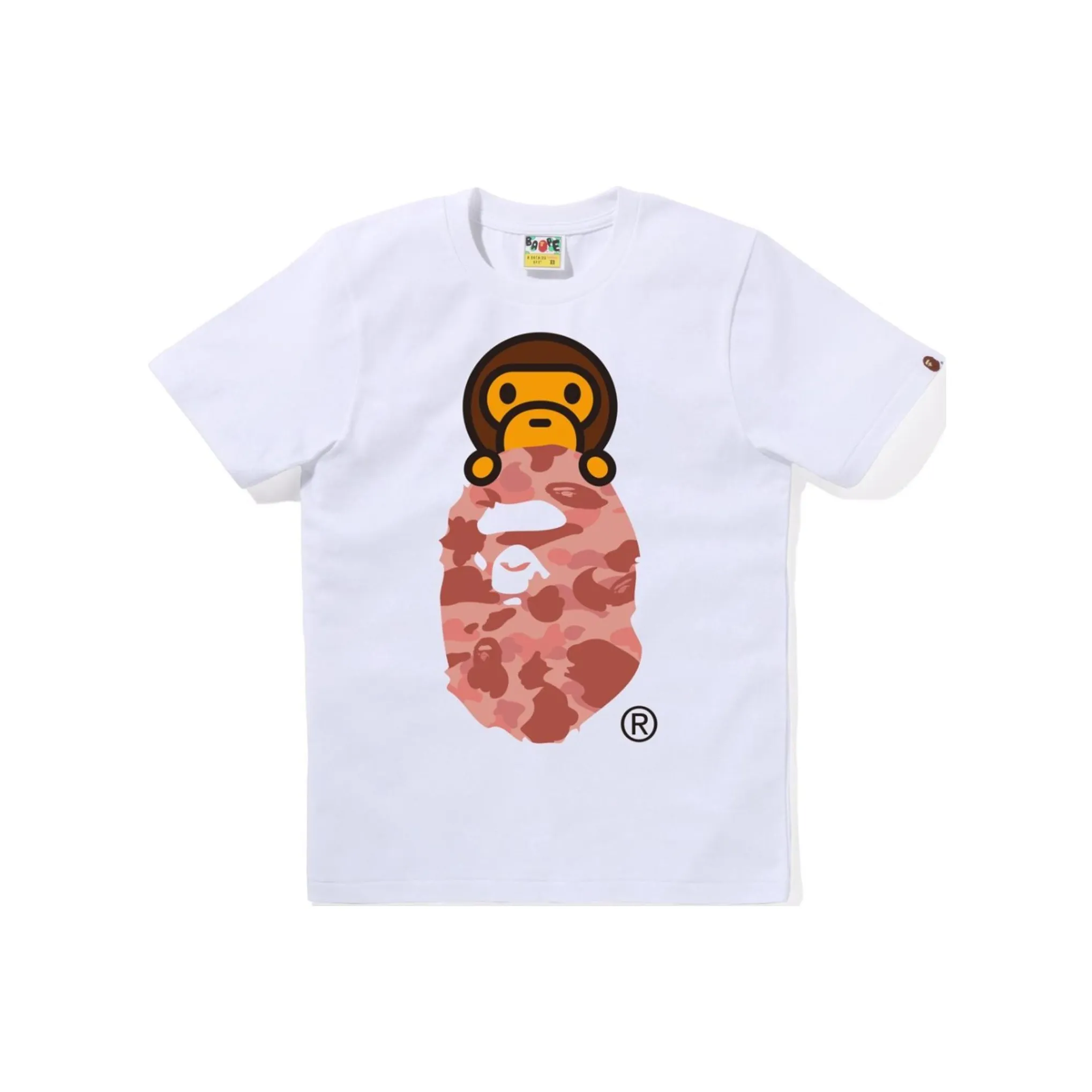 Bape Women's 1st Camo Milo On Ape Head Tee White/Green