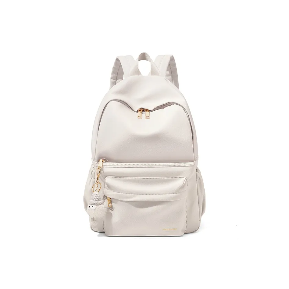 MAKEUP KITTEN Polyester Handbag Backpack Backpack Regular Unisex Ecru