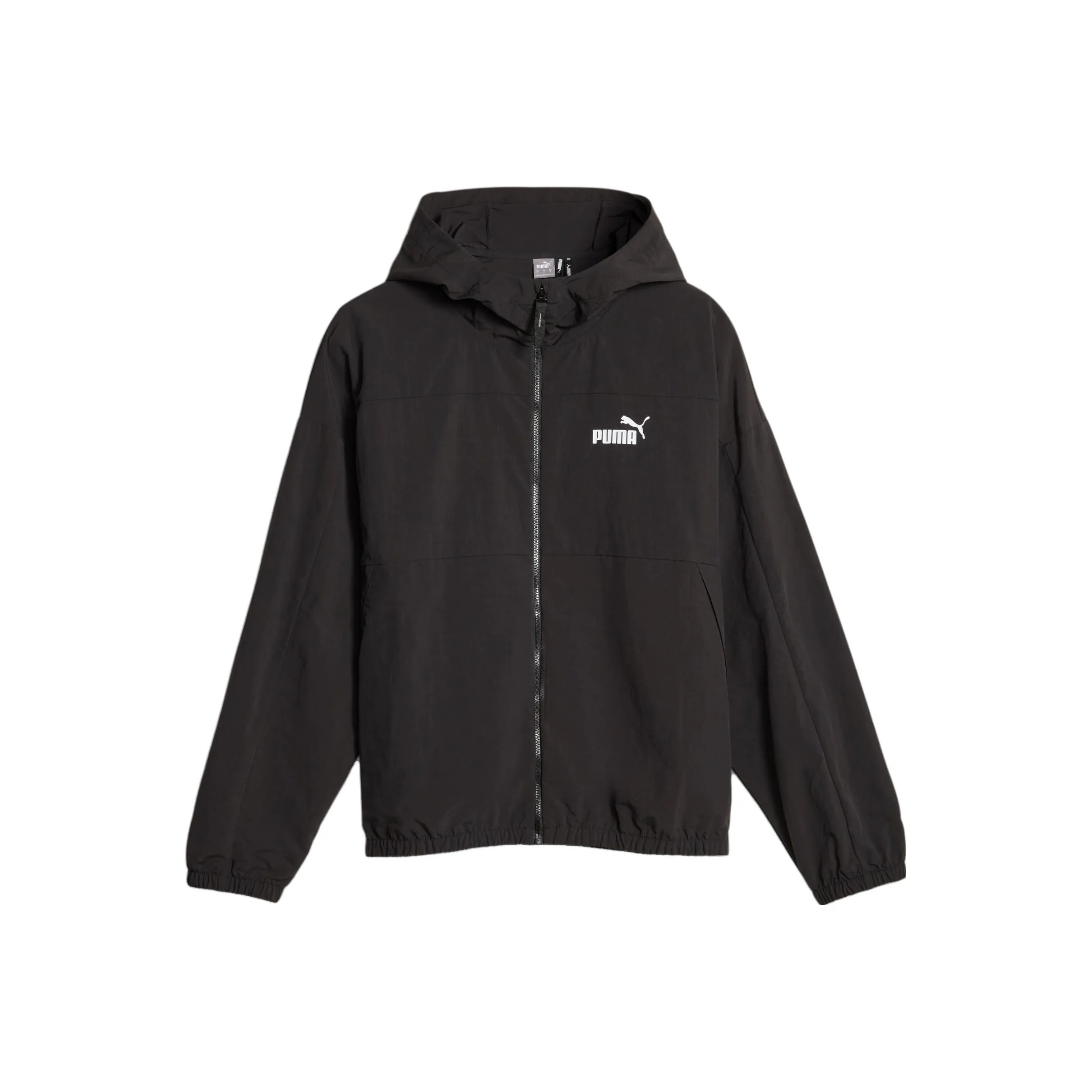 PUMA Women's Oversized Hooded Windbreaker Jacket Women's Black