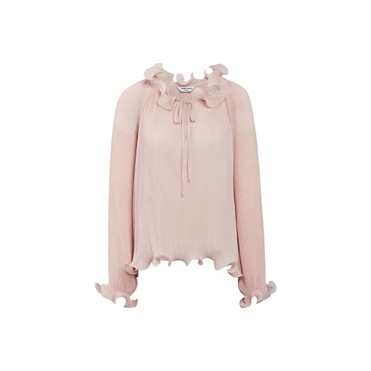 TAMMY TANGS Шифон Рубашка Женская Розовая