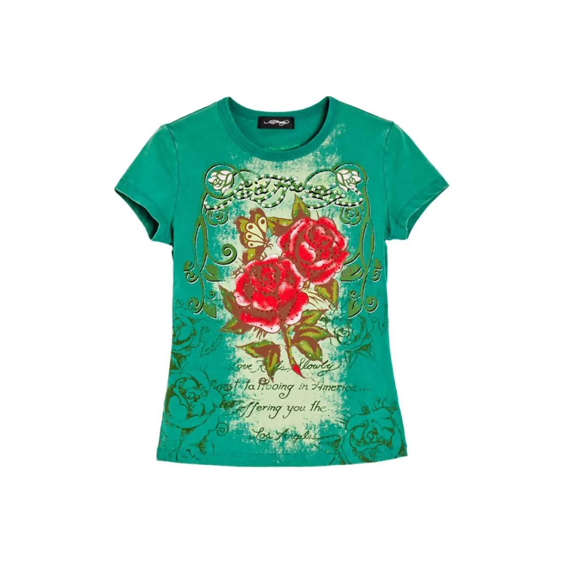 Ed Hardy T-Shirts Women's Forest Dark Green