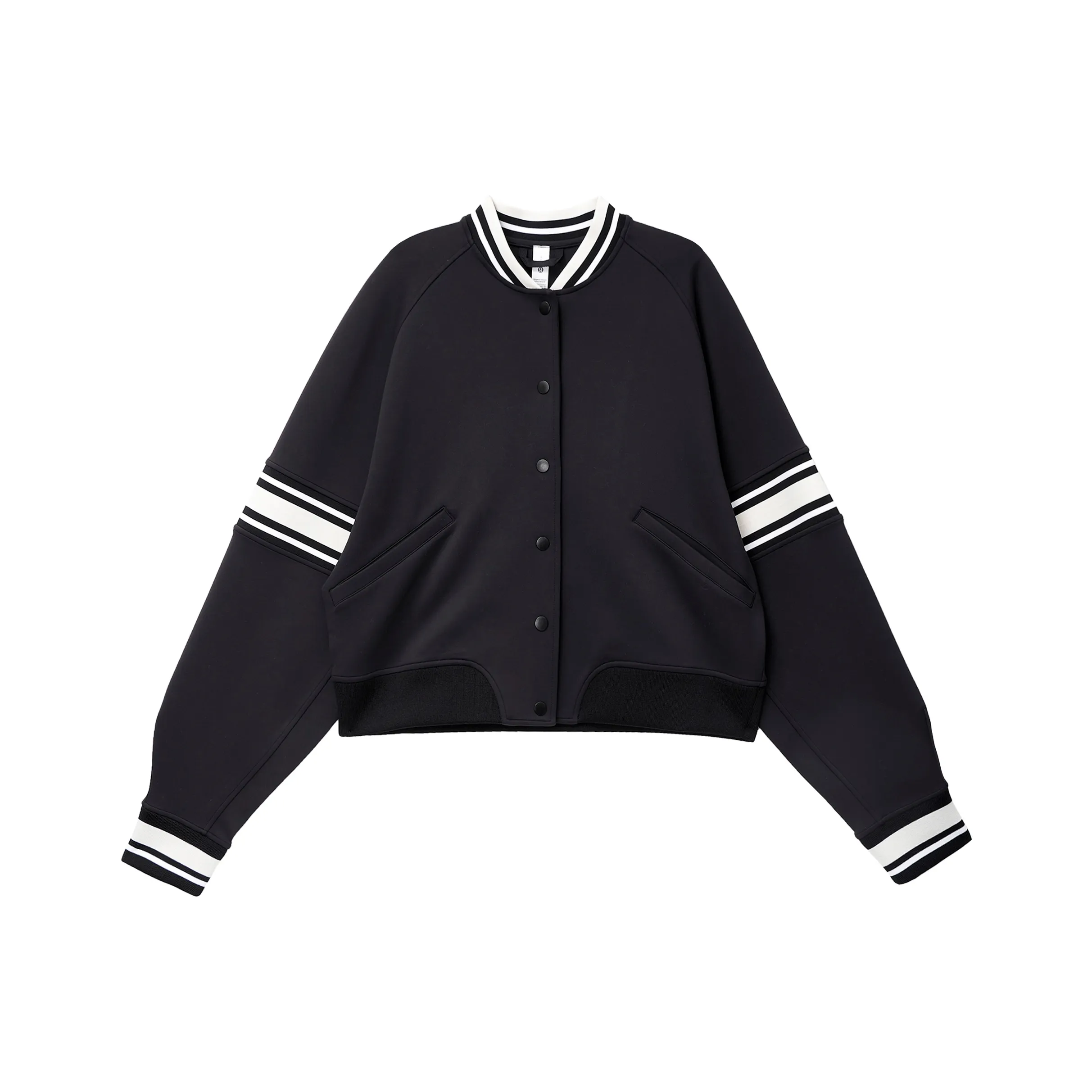 Lululemon Snap-Front Varsity Jacket Jackets Coats Women's Black