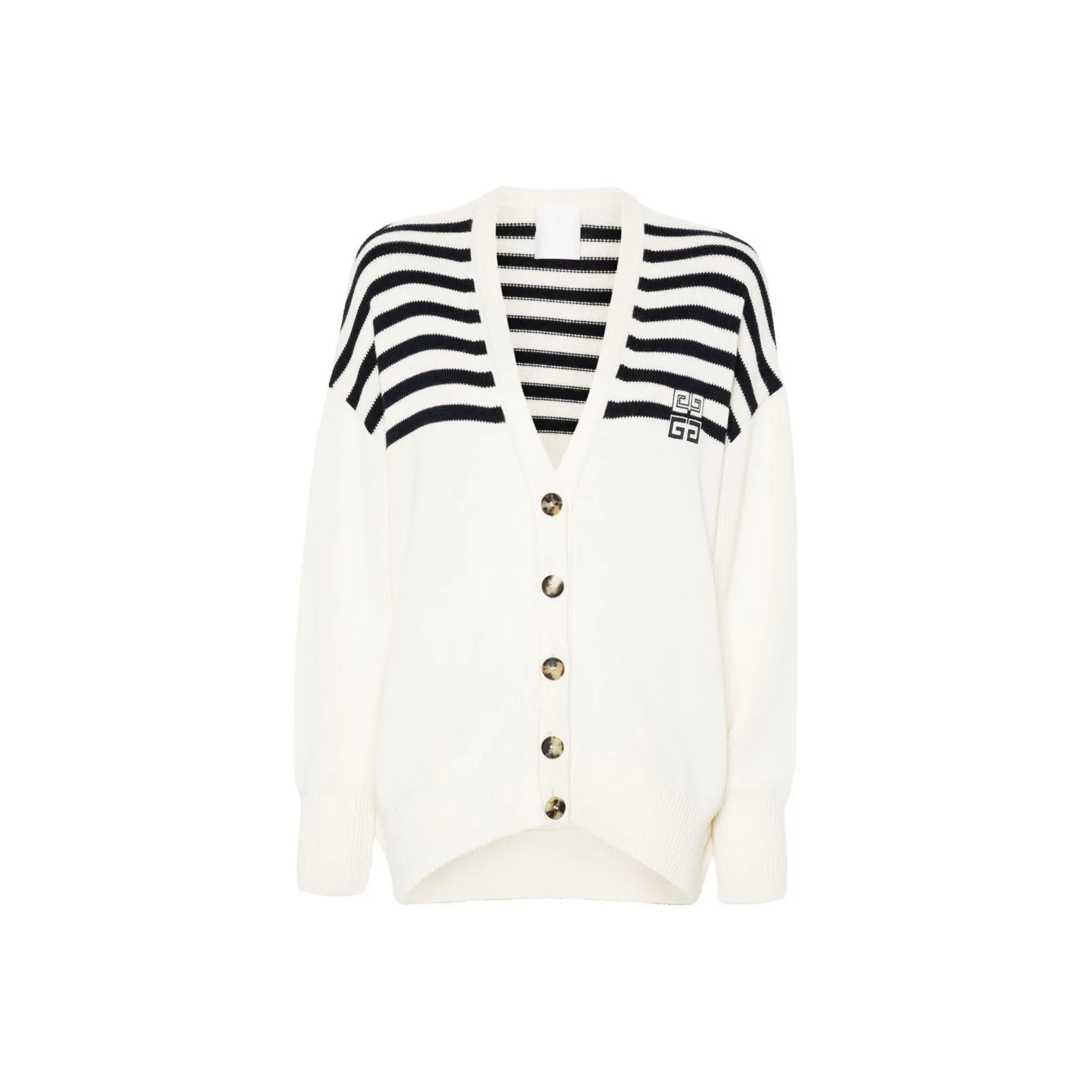 Givenchy 4G Striped V Neck Cardigan