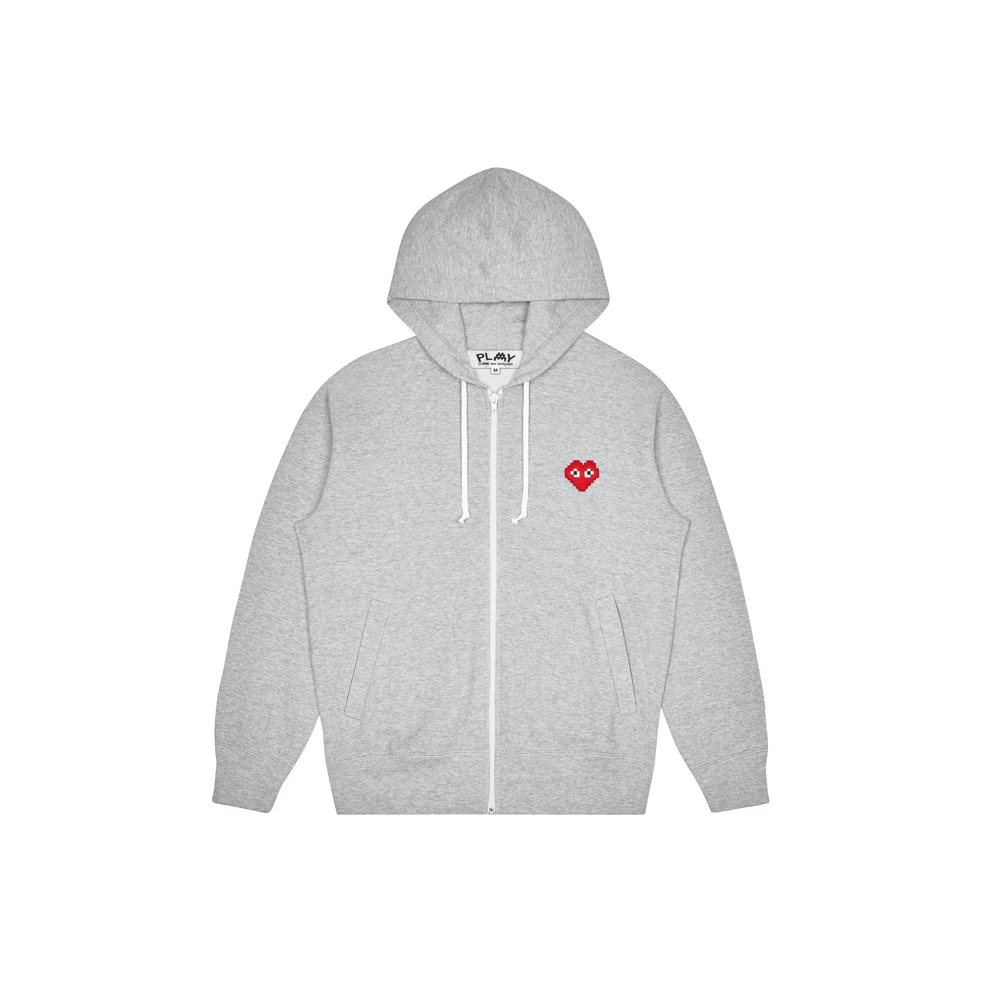 CDG Play Kids X Invader Hooded Sweatshirt 'Grey'
