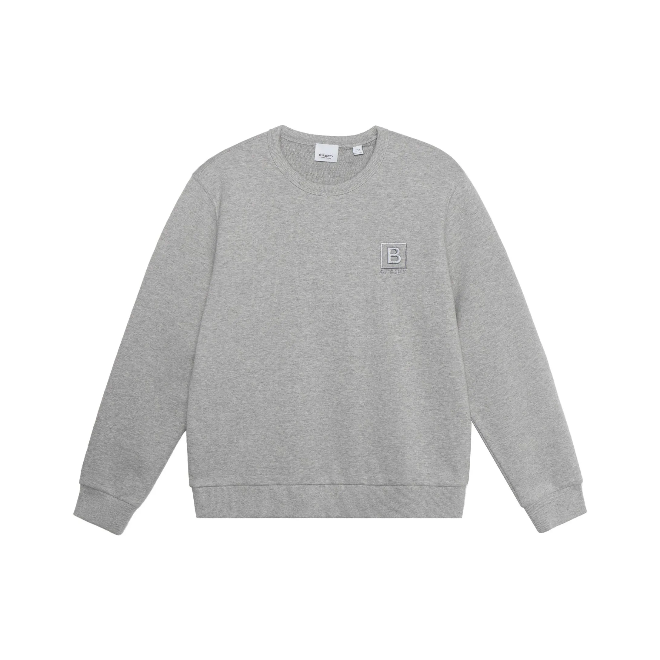Burberry Logo Embroidered Hoodie Deep Blue