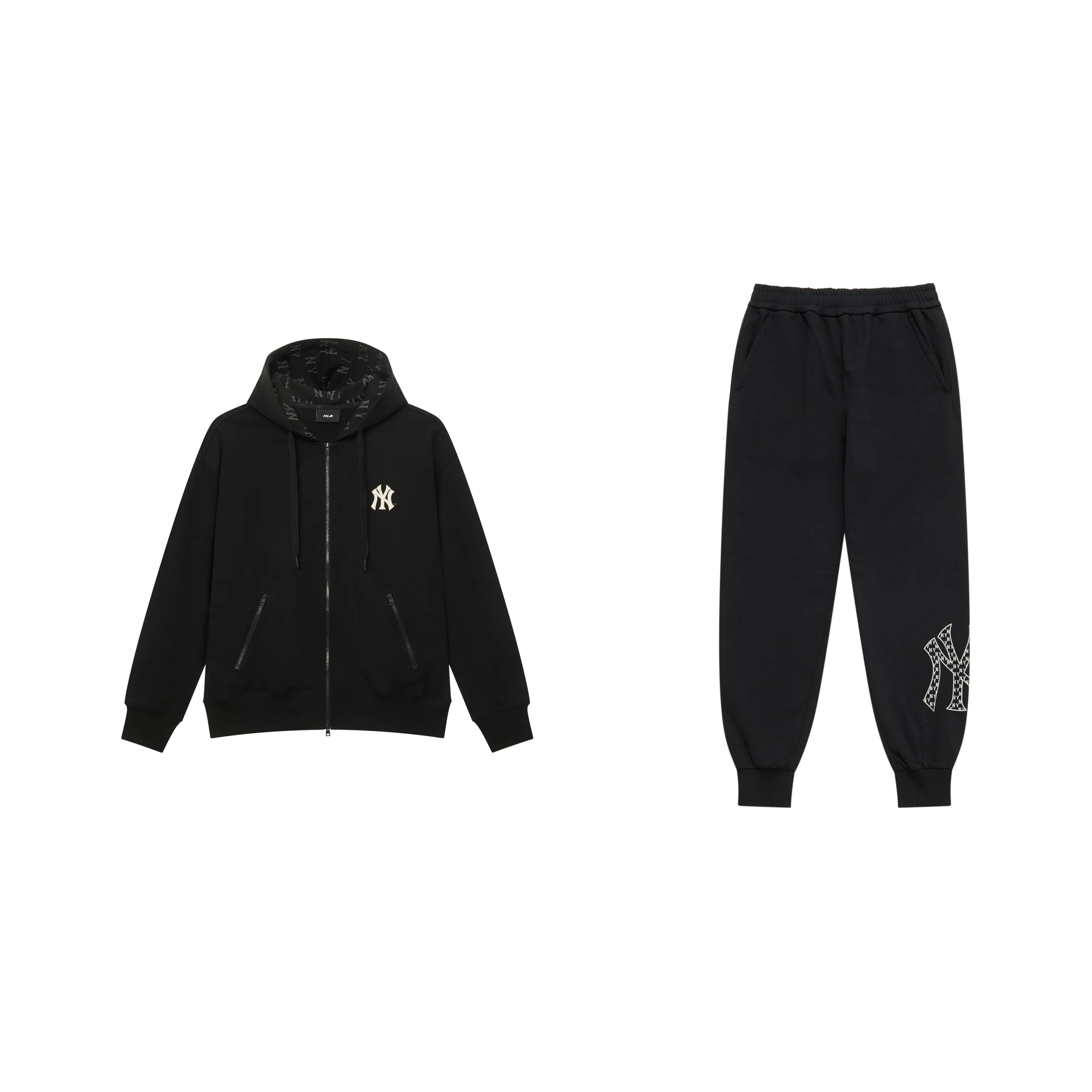 MLB MONOGRAM Коллекция New York Yankees SS25 Свитшот Комплект Унисекс Черный