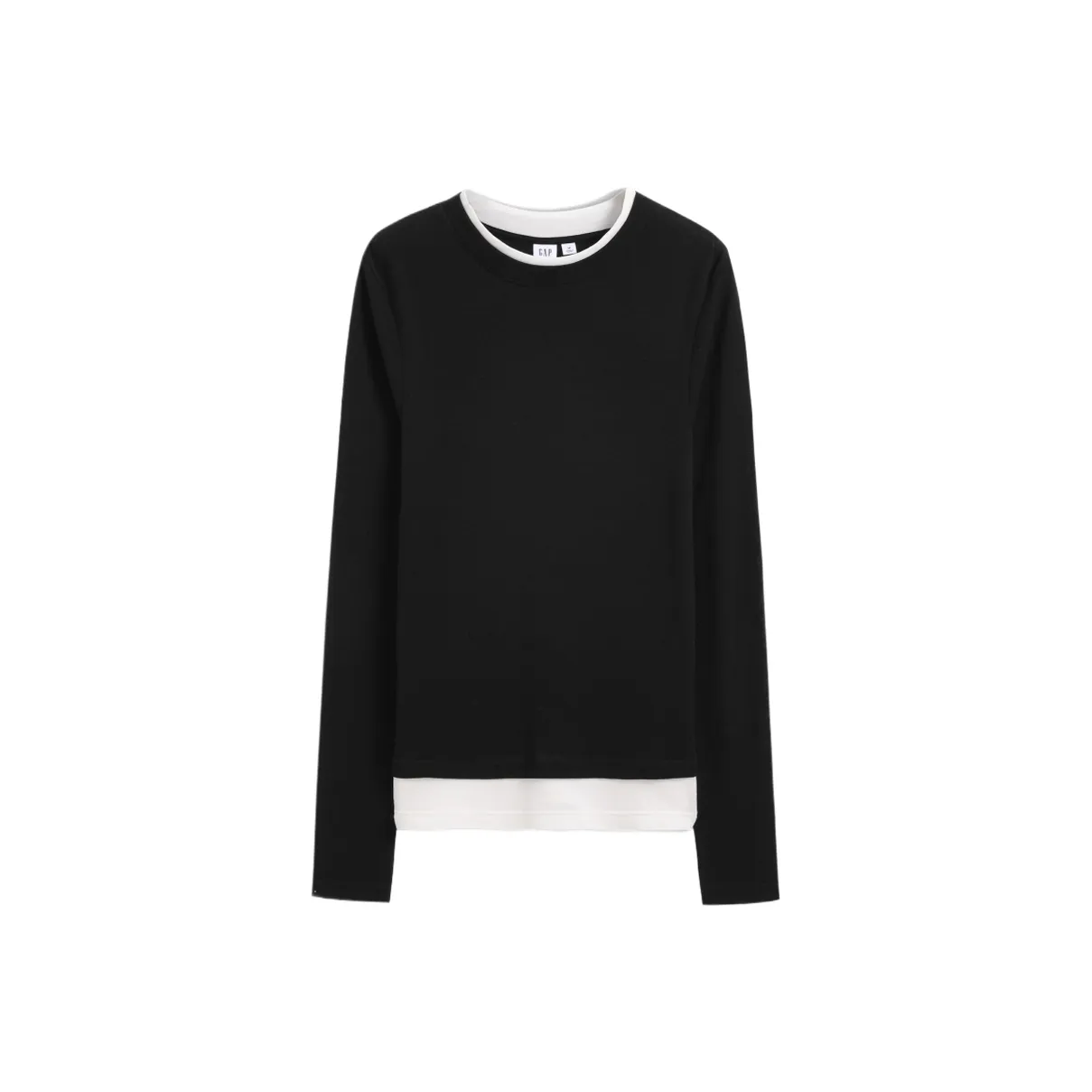 GAP Color Block Mock Два предмета Slim Fit Base Layer Длинный рукав Т-рубашка Женская