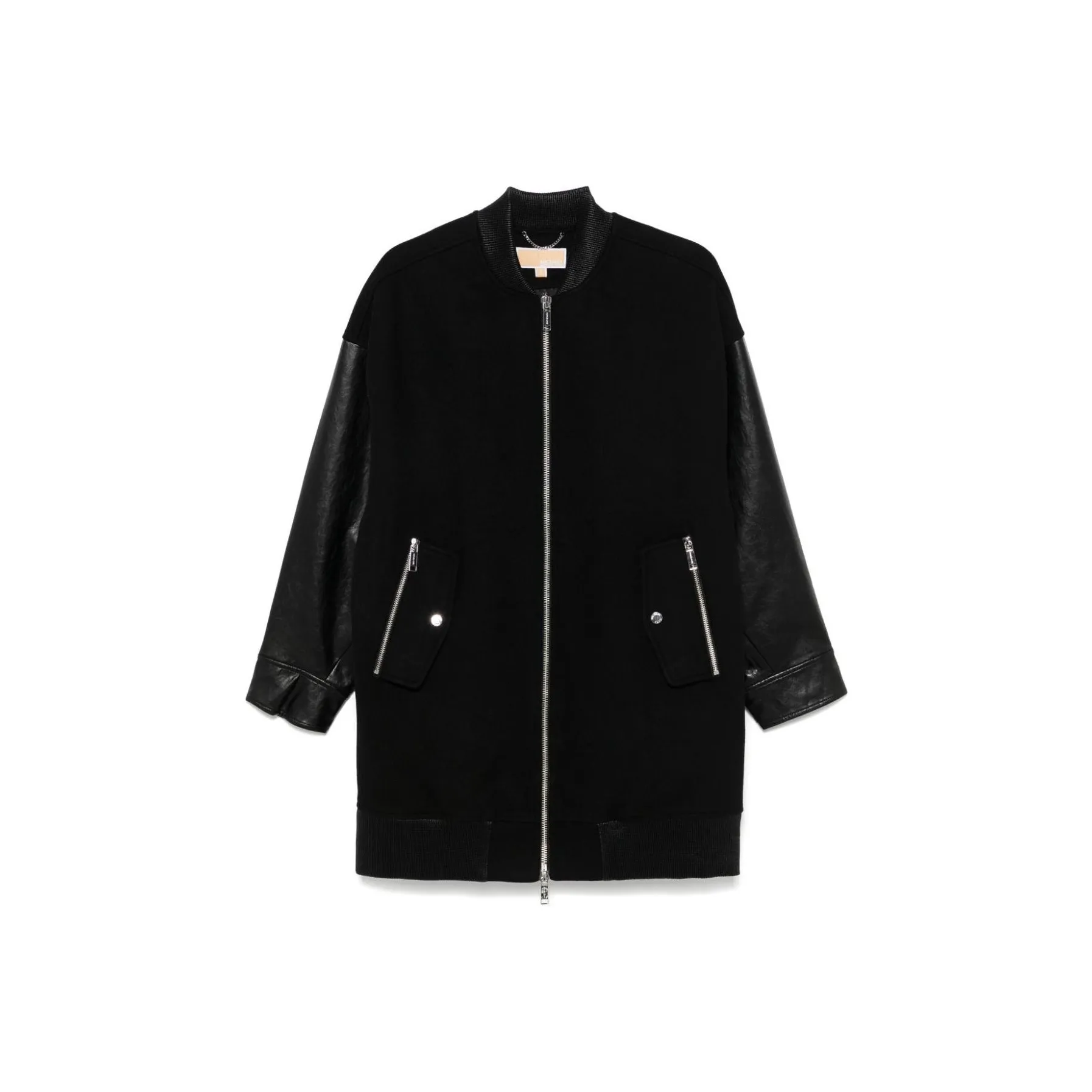 MICHAEL KORS Oversized Mixed Media Bomber Jacket