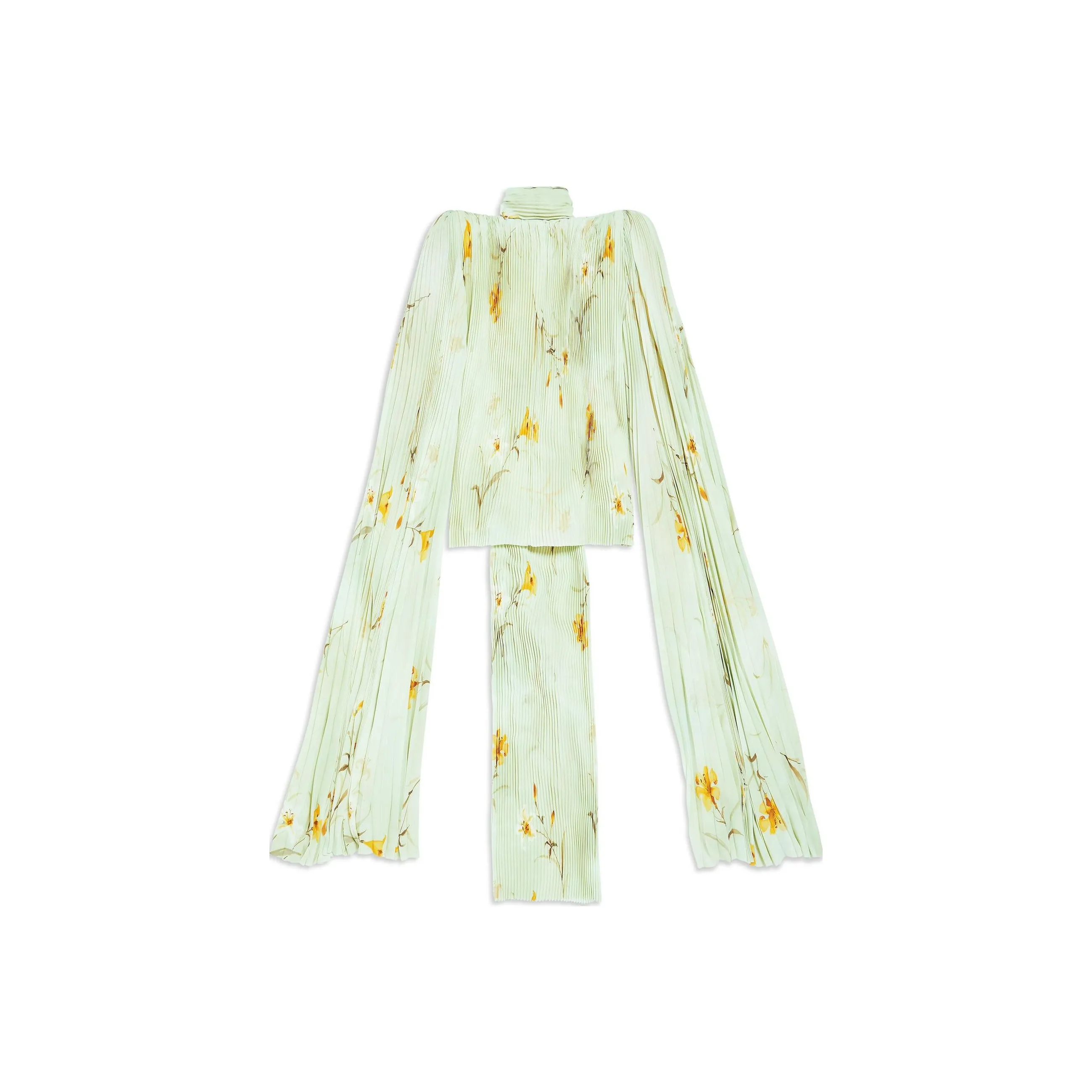 Balenciaga Floral print Pleated Blouse