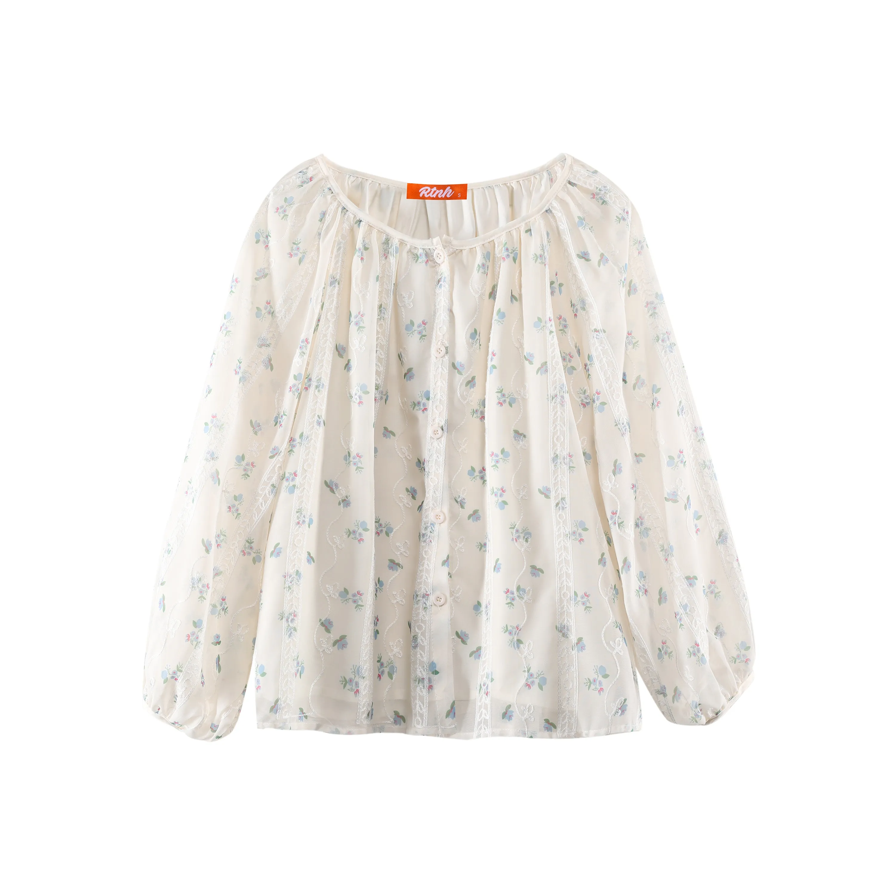 RTNH Шифон Рубашка Женская Белая