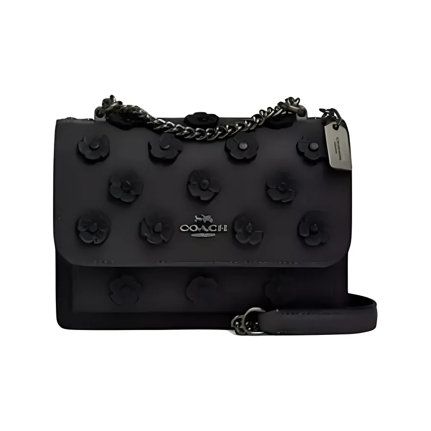 COACH Cow Leather Crossbody Bag Mini Women's Black