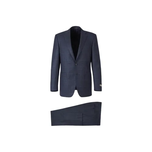 Canali Набор Синий Мужские Офисные Костюмы