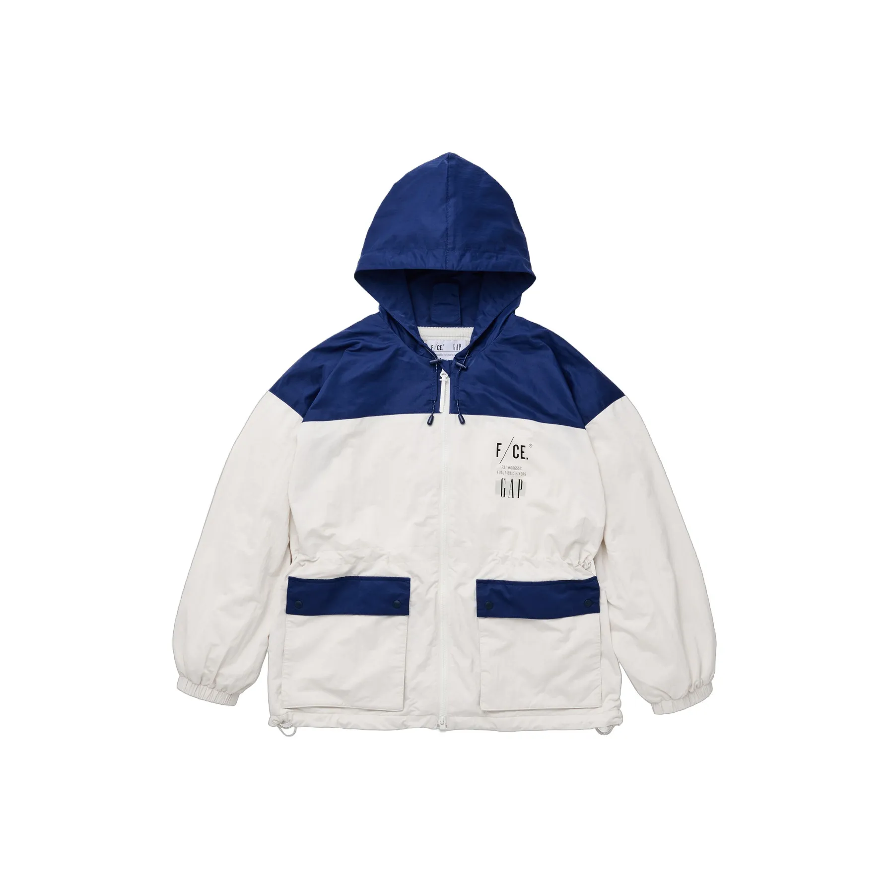 GAP F/CE Collaboration Fall Winter Coat Women's Blue Patchwork