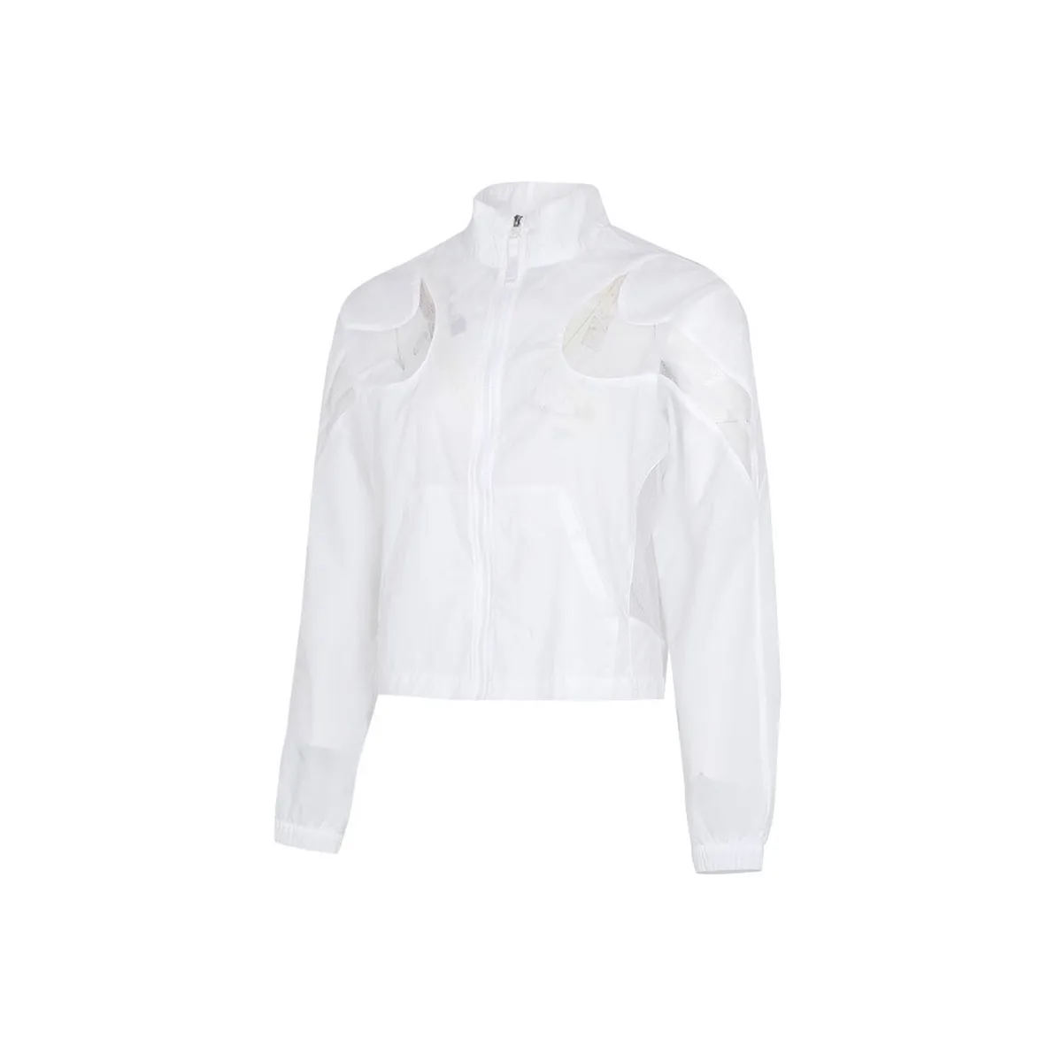 Nike Women's Swoosh Zip Up Woven Jacket White
