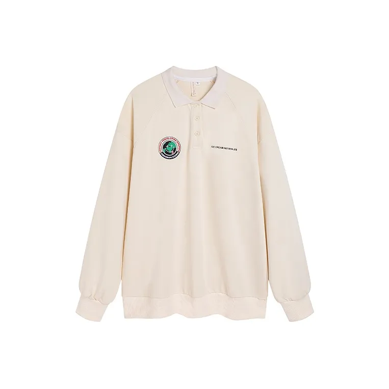 Ice cream and whale Заварной Земля Свитшот Женские Свитшоты