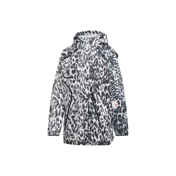 Adidas Jackets Women's Black White Leopard Print