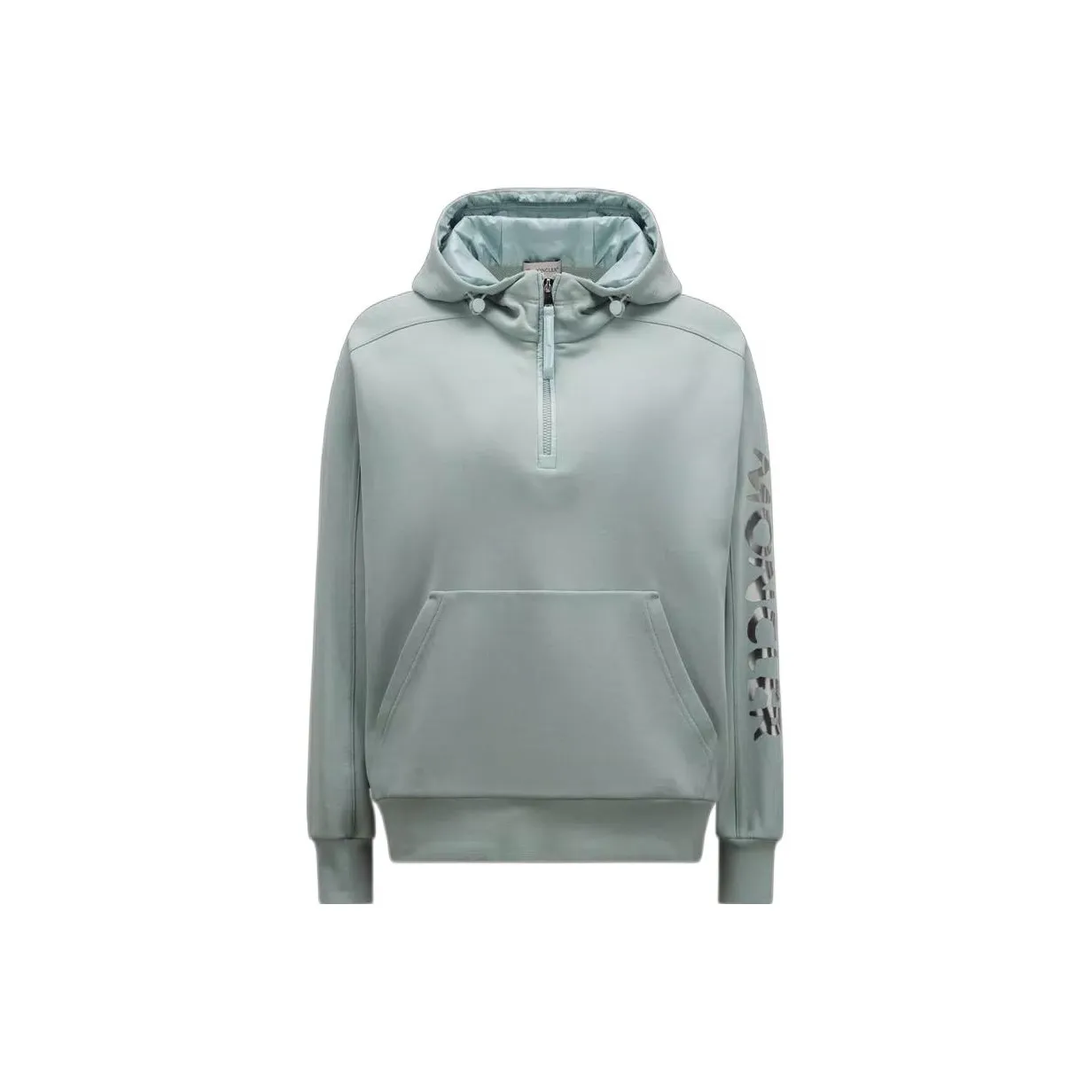 Moncler Logo Patch Half Zip Hoodie