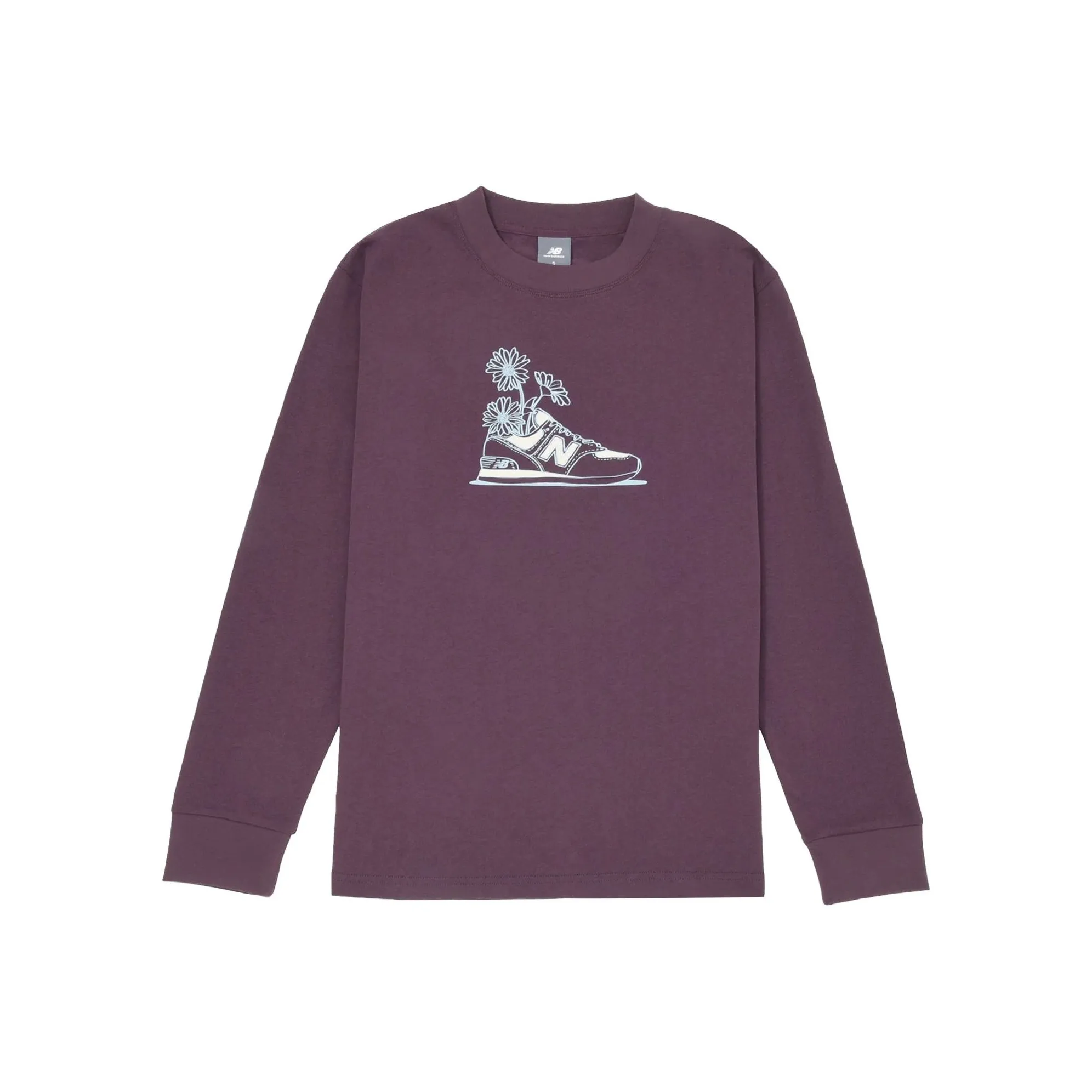 New Balance Drop Shoulder Sleeve T Shirt Women's Plum Brown