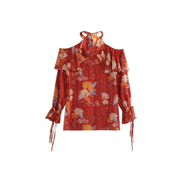 JINYE ORIENTAL Shirts Women's Sun Red