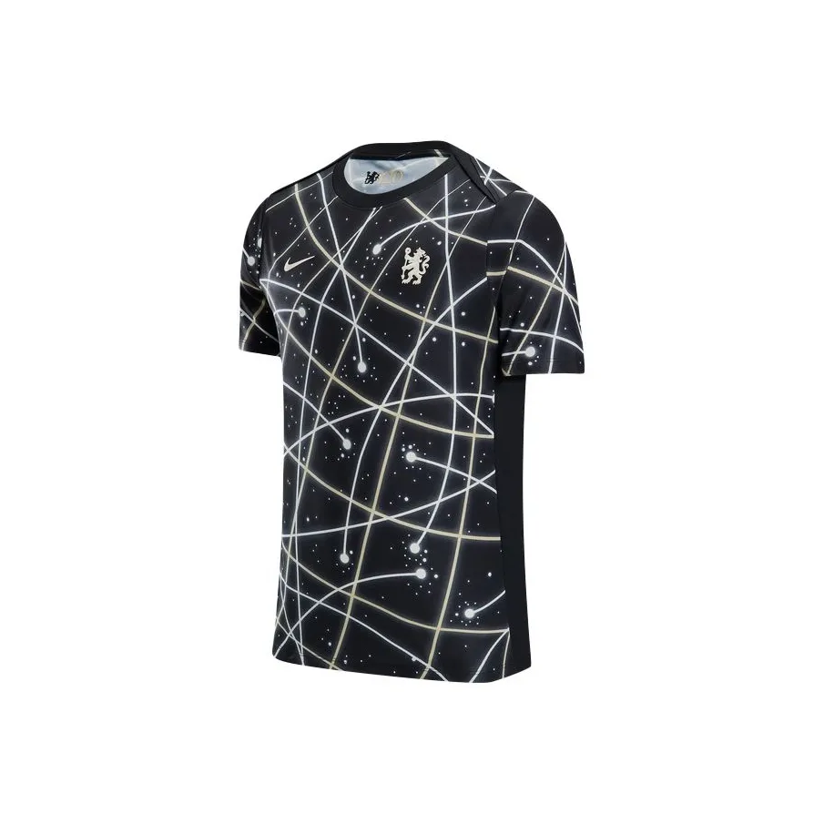 nike AcademyDri Форма SS25 Футбол Джерси Мужской Черный Кокосовое молоко Команда Золотой