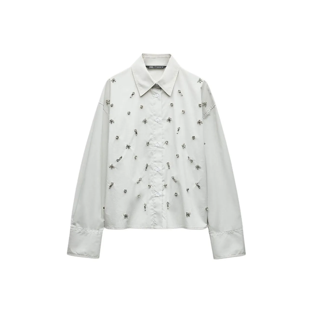 ZARA Trf Серые Женские Рубашки