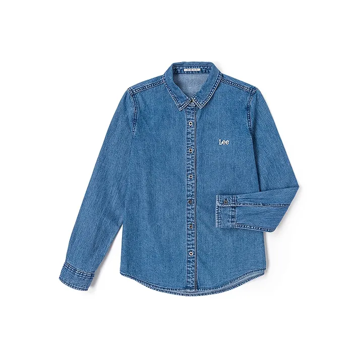 Рубашка Lee Co-branded модель Женская Размер Medium Светло-Синий