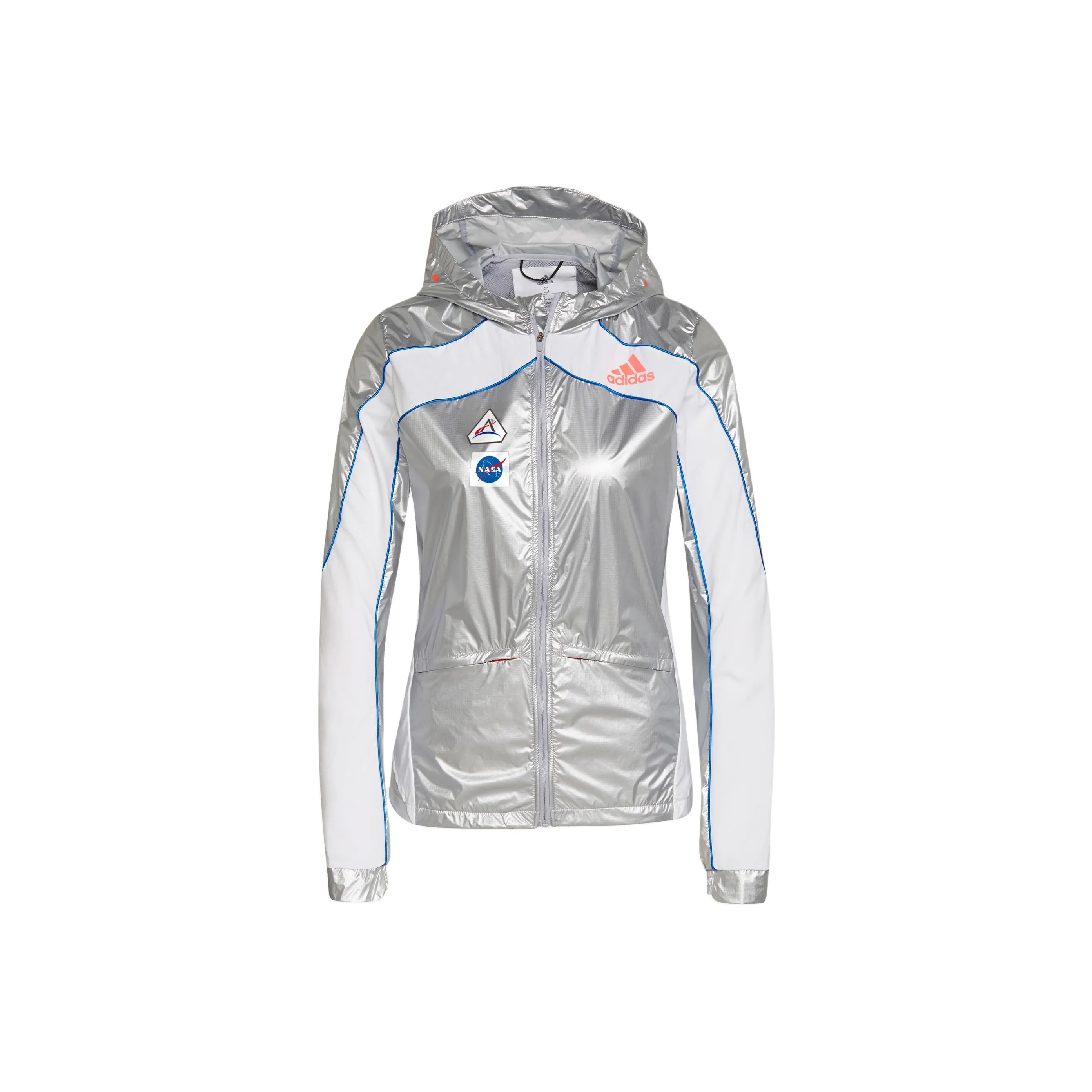 Adidas Темно-серебряные металлические женские куртки