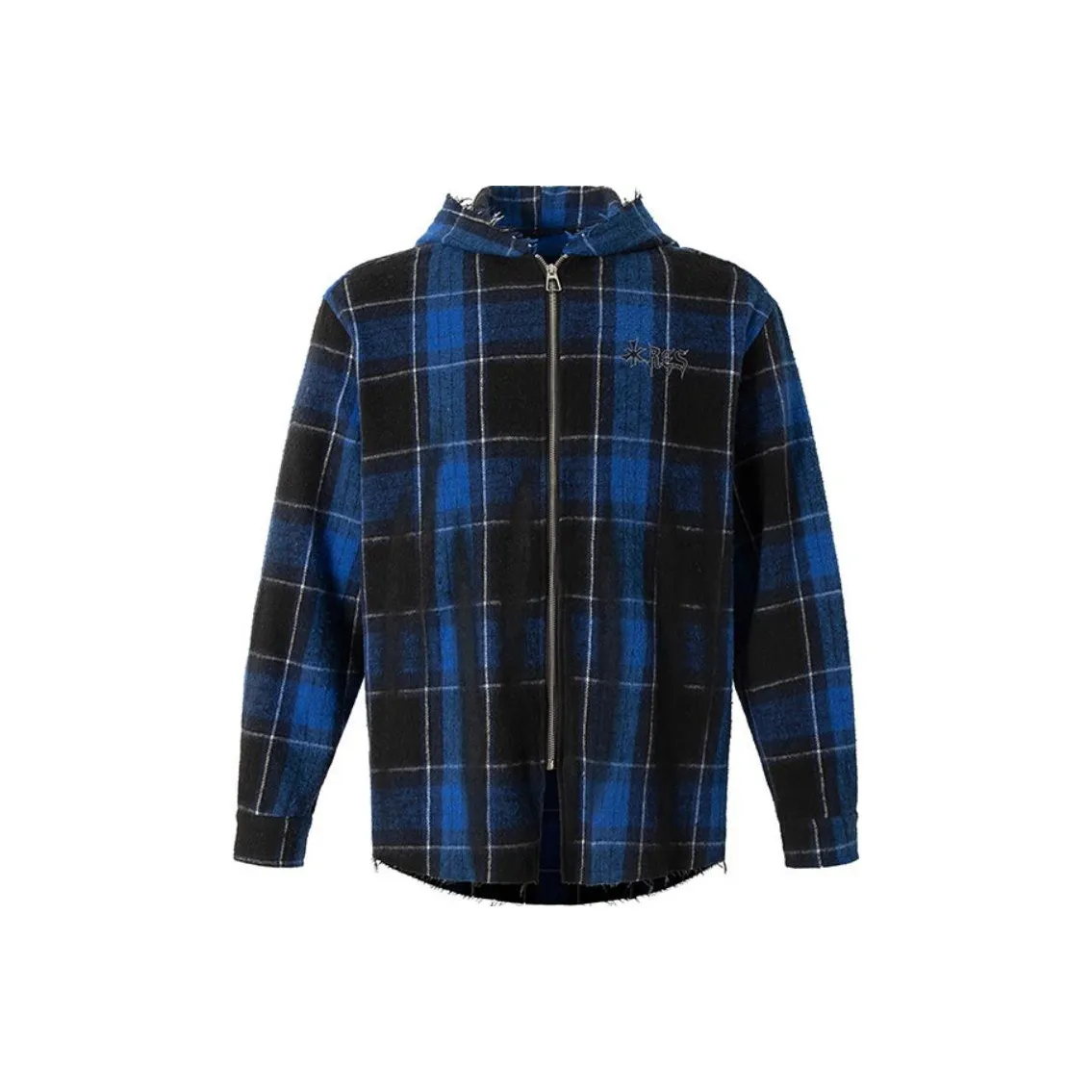 ZWMH Рубашка Женская Синие-Черные Клетка