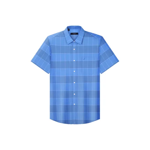 NAUTICA TAILORED Синяя клетка Мужские Рубашки
