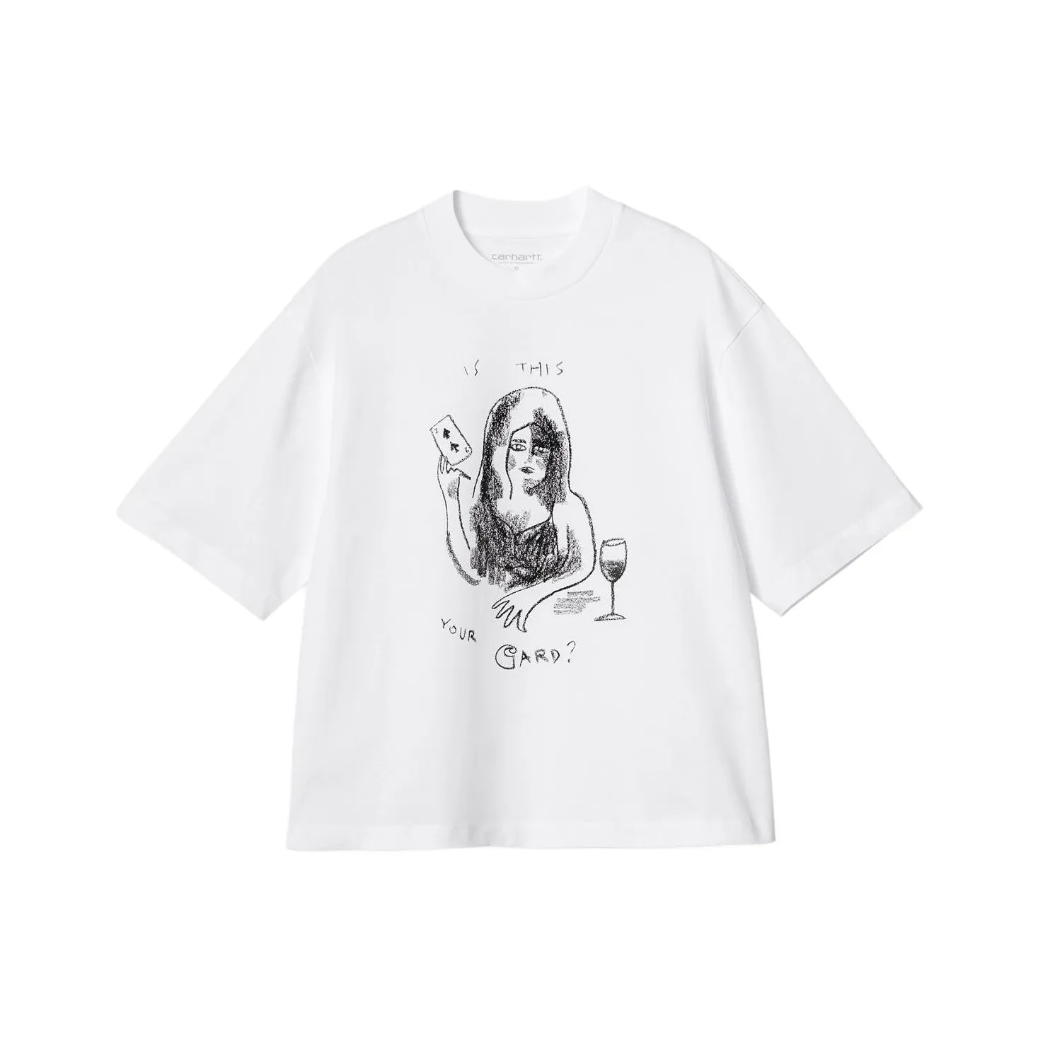 Carhartt WIP Рукав с спущенным плечом T-рубашка Женская Белая