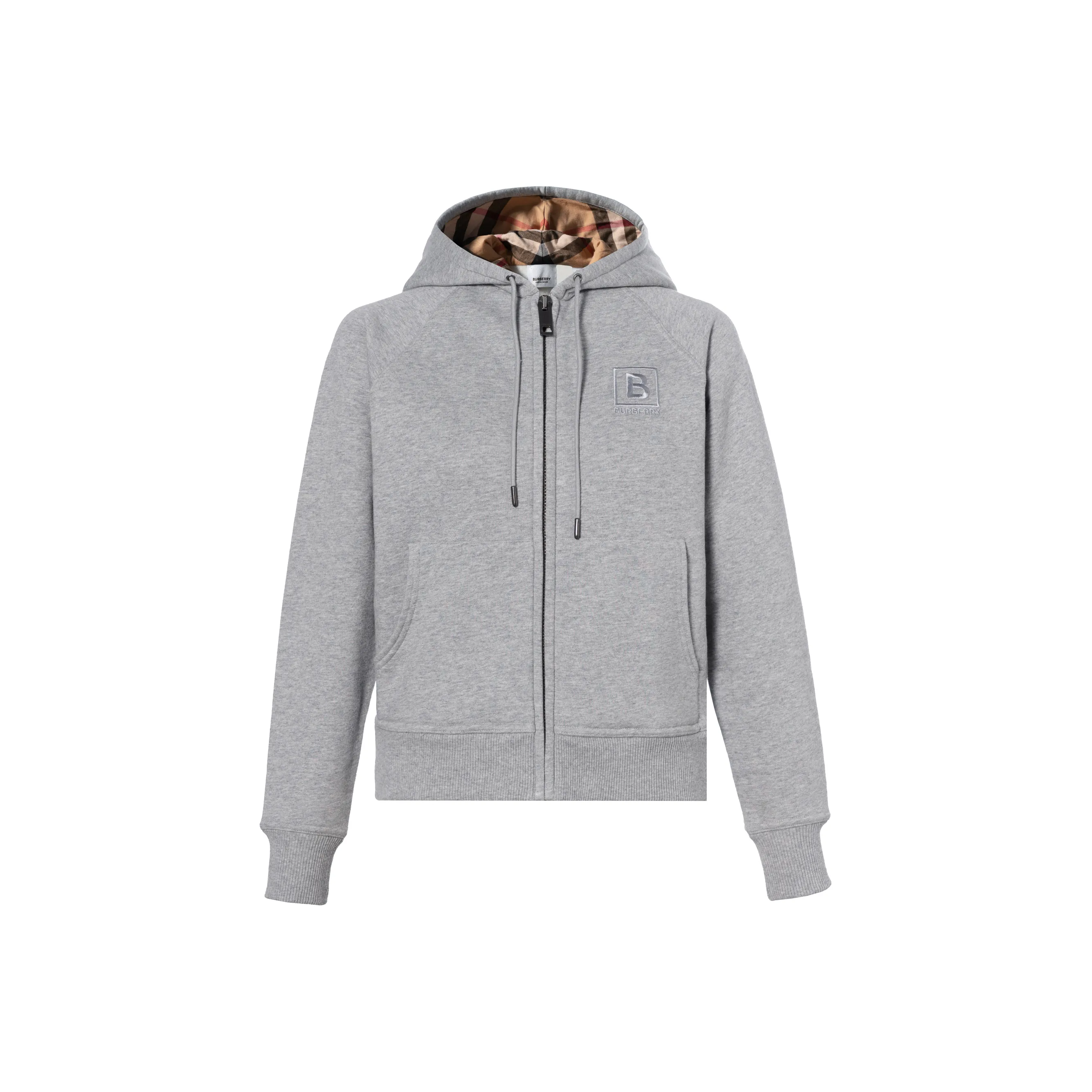 Burberry Logo embroidered Zip up Hoodie Women
s