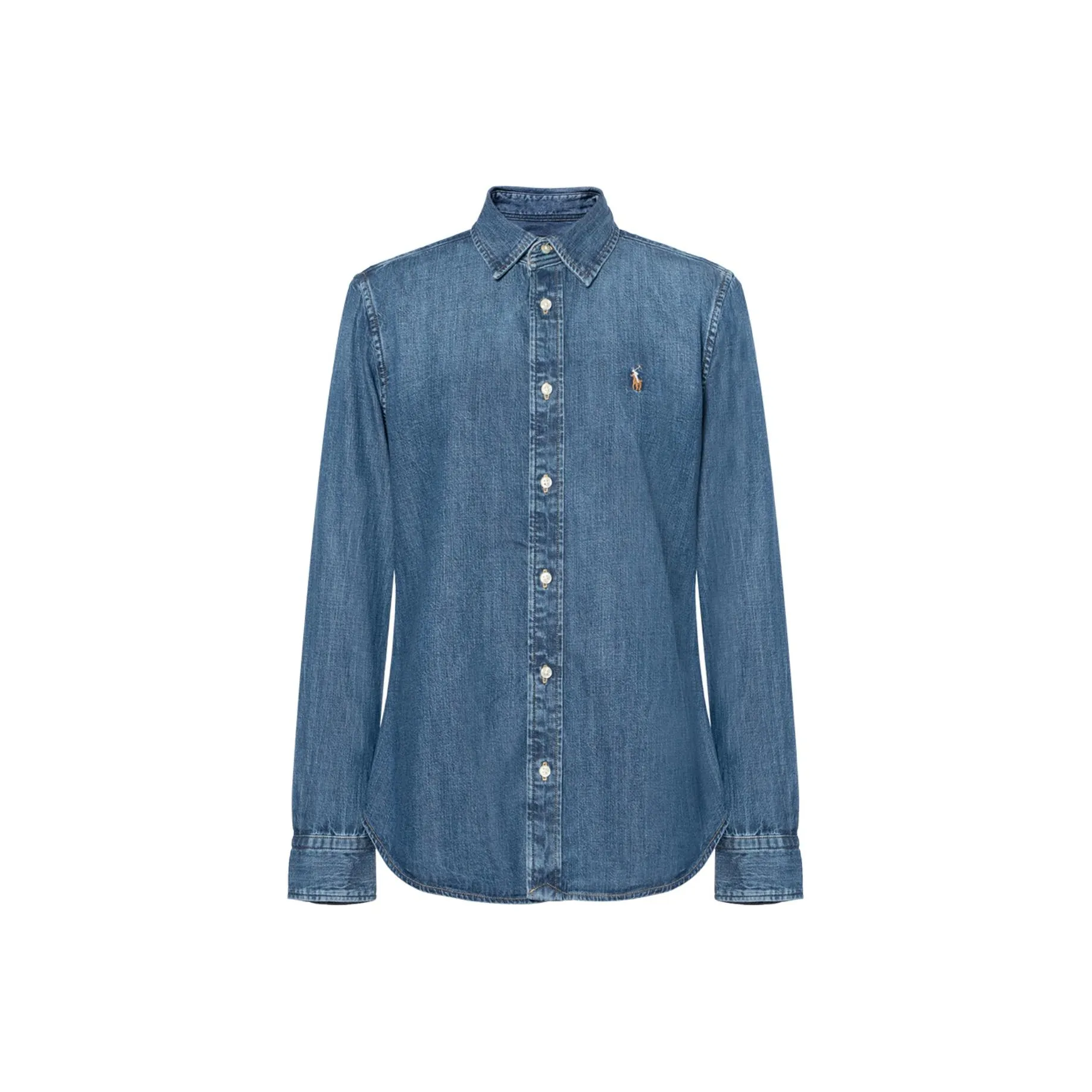 Polo Ralph Lauren Pony Embroidered Curved Hem Shirt