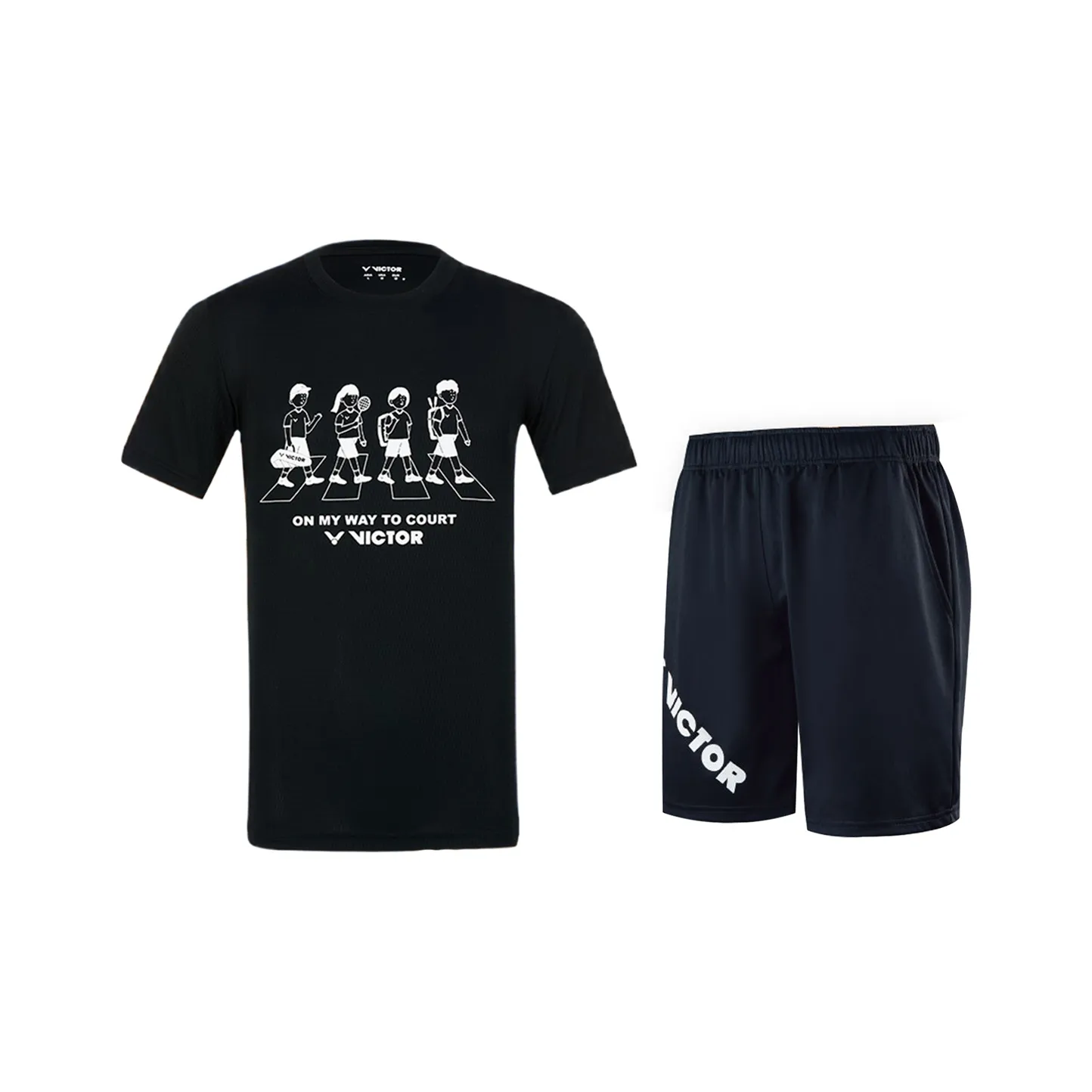 VICTOR Бадминтон Джерси Унисекс Черный