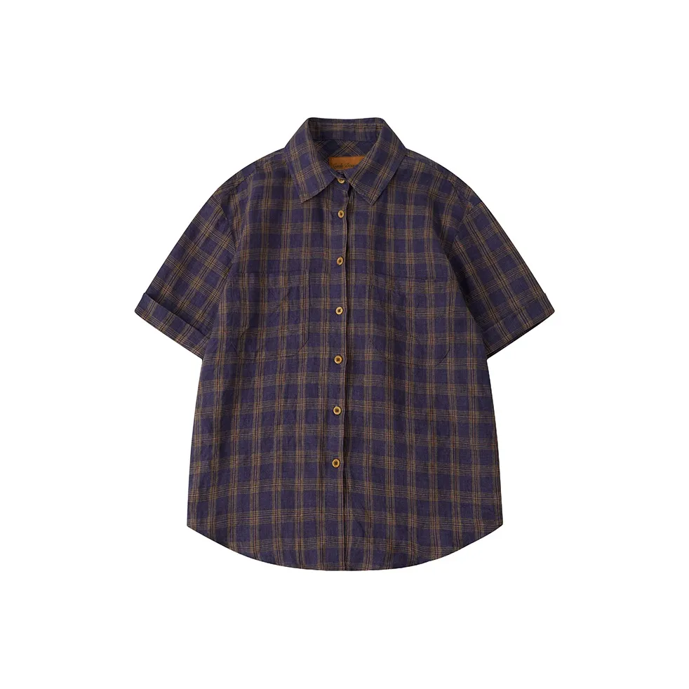 CYCLE DOCUMENT Рубашка Женская Фиолетовая Клетка