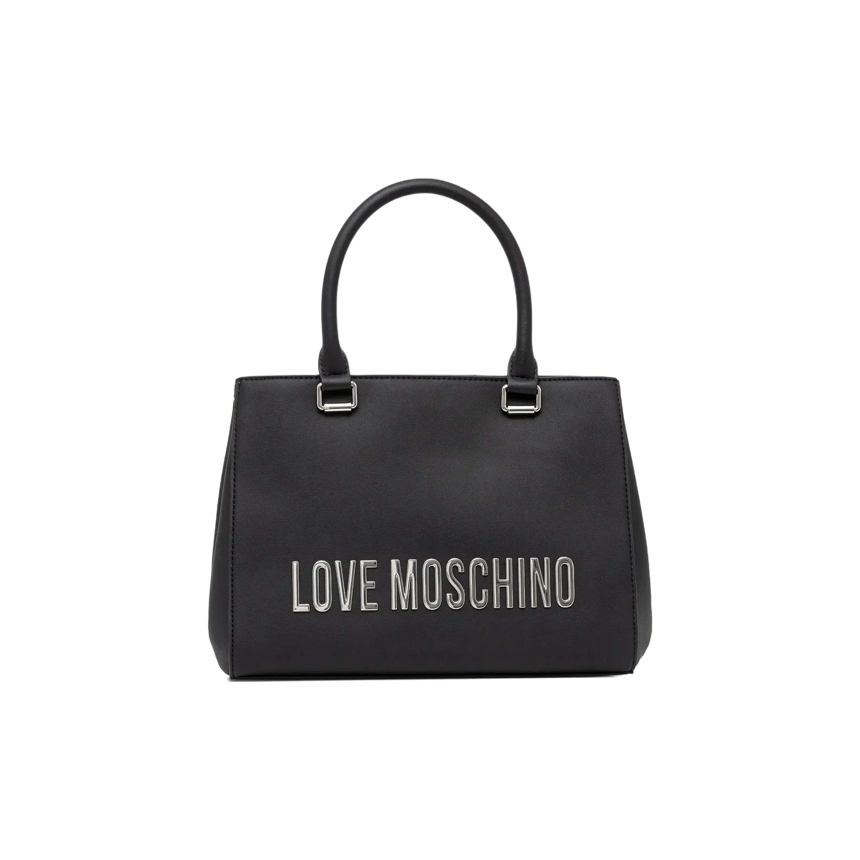 LOVE MOSCHINO Polyurethane Tote Bag, Shopping Bag, Shoulder Bag, Handbag Women's Black