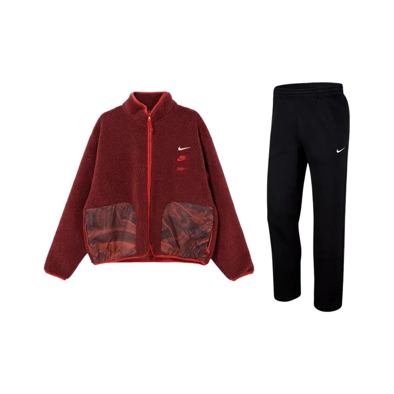 Nike Casual Sportswear Men's Set Red Top+Black Bottom