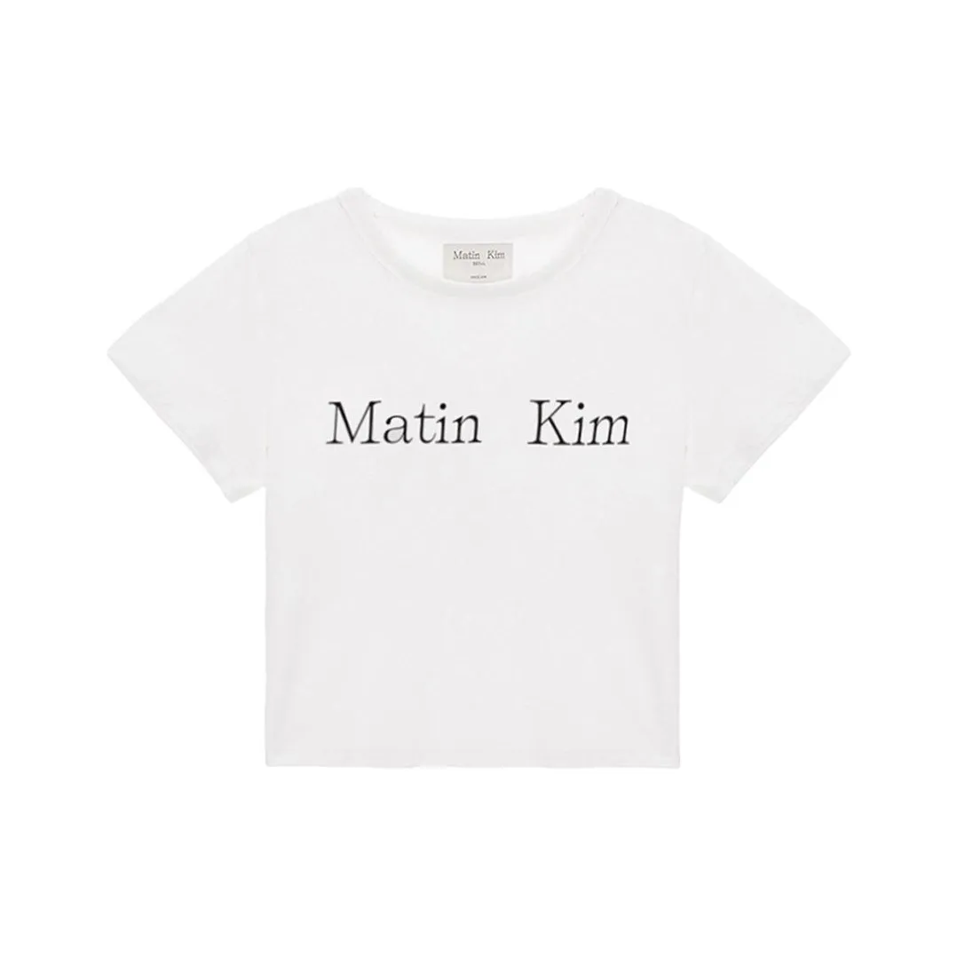 MATIN KIM Стандартная T-рубашка Женская Белая