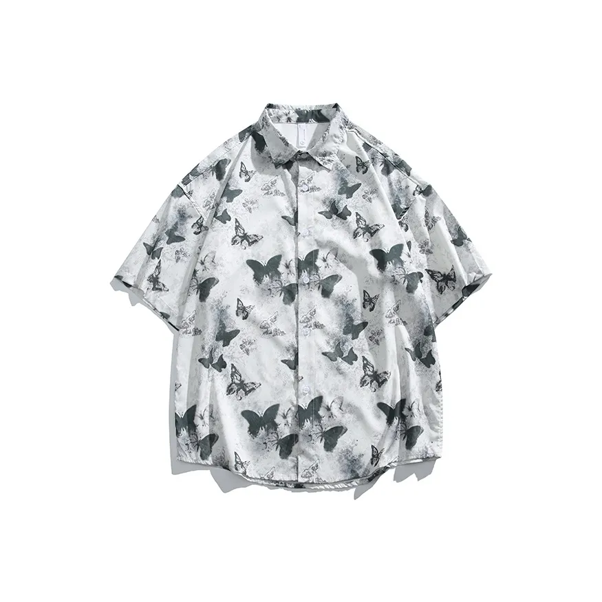 KRISTALIA Рубашка Унисекс Чернила Бабочка
