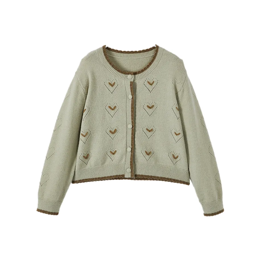 XIANGYING Шалфейно-зеленый Женские Трикотажные