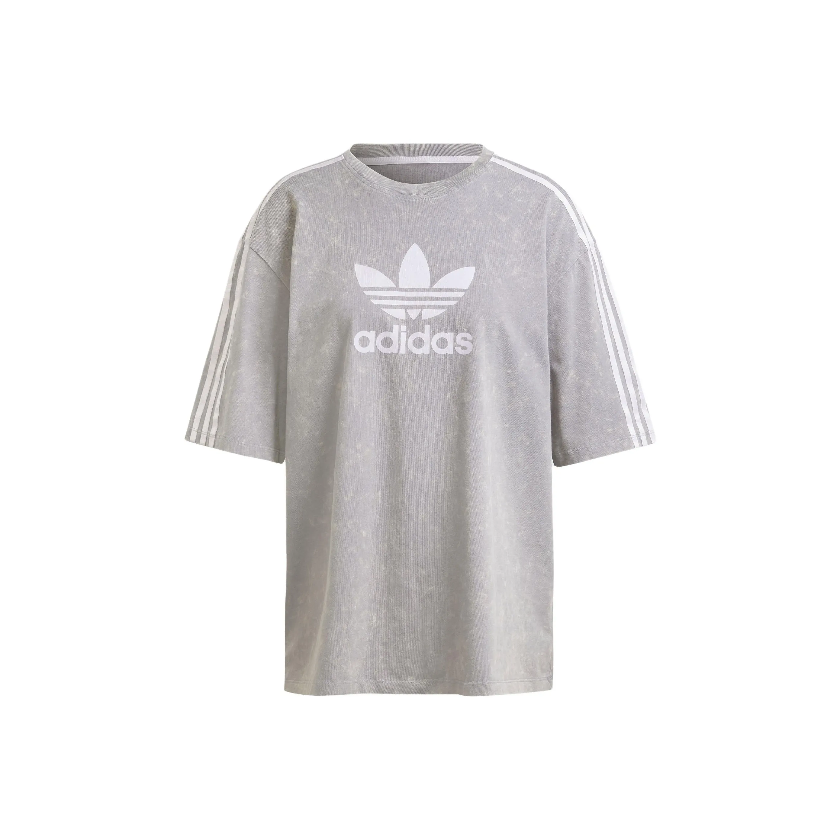 Adidas Washed Out Boyfriend Fit T Shirt Grey Three