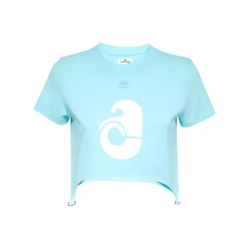 COURREGES Светло-синие Женские Рубашки T