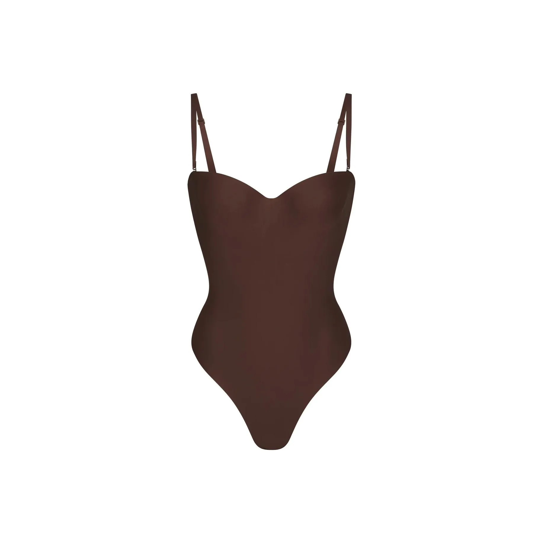 SKIMS Комбинезон с бретелями и стрингом BODYSUIT Женские COCOA COCOA