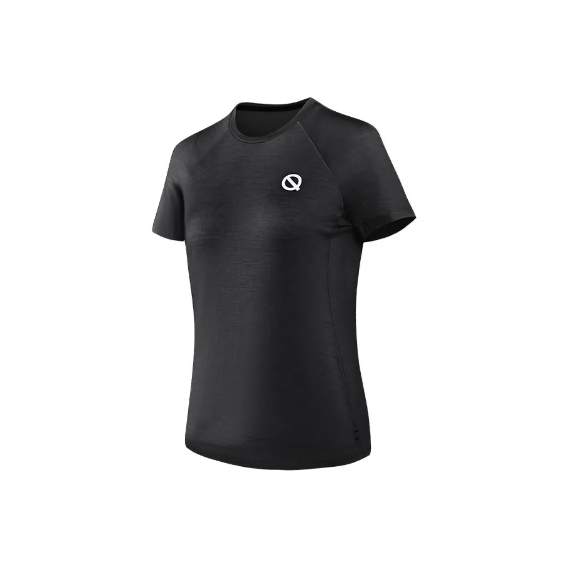 Qinkung Черная Женская Беговая Футболка