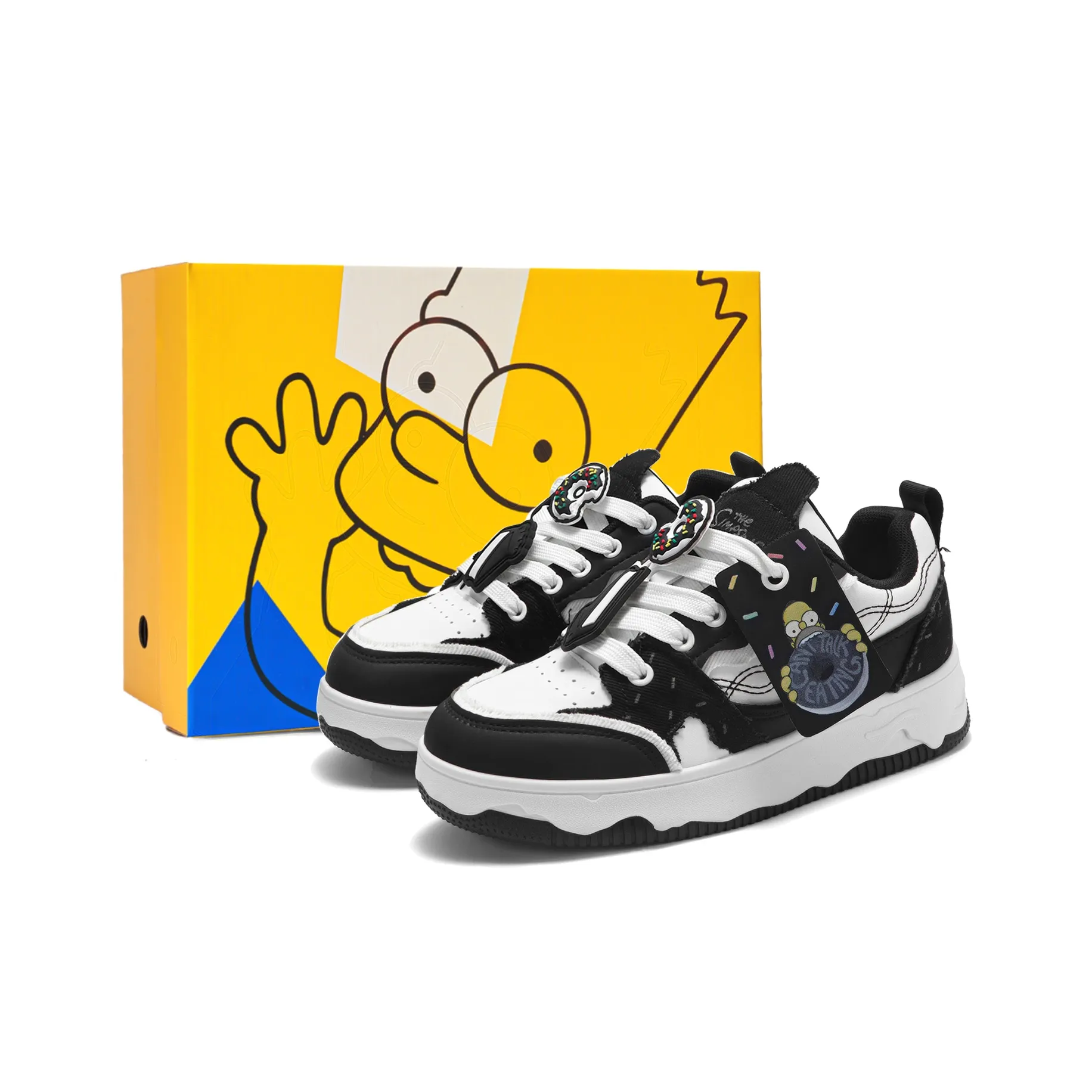 The Simpsons Ударостойкость Устойчивость к истиранию Легкий Увеличение Высоты Низкие Кроссовки для Скейтбординга Унисекс