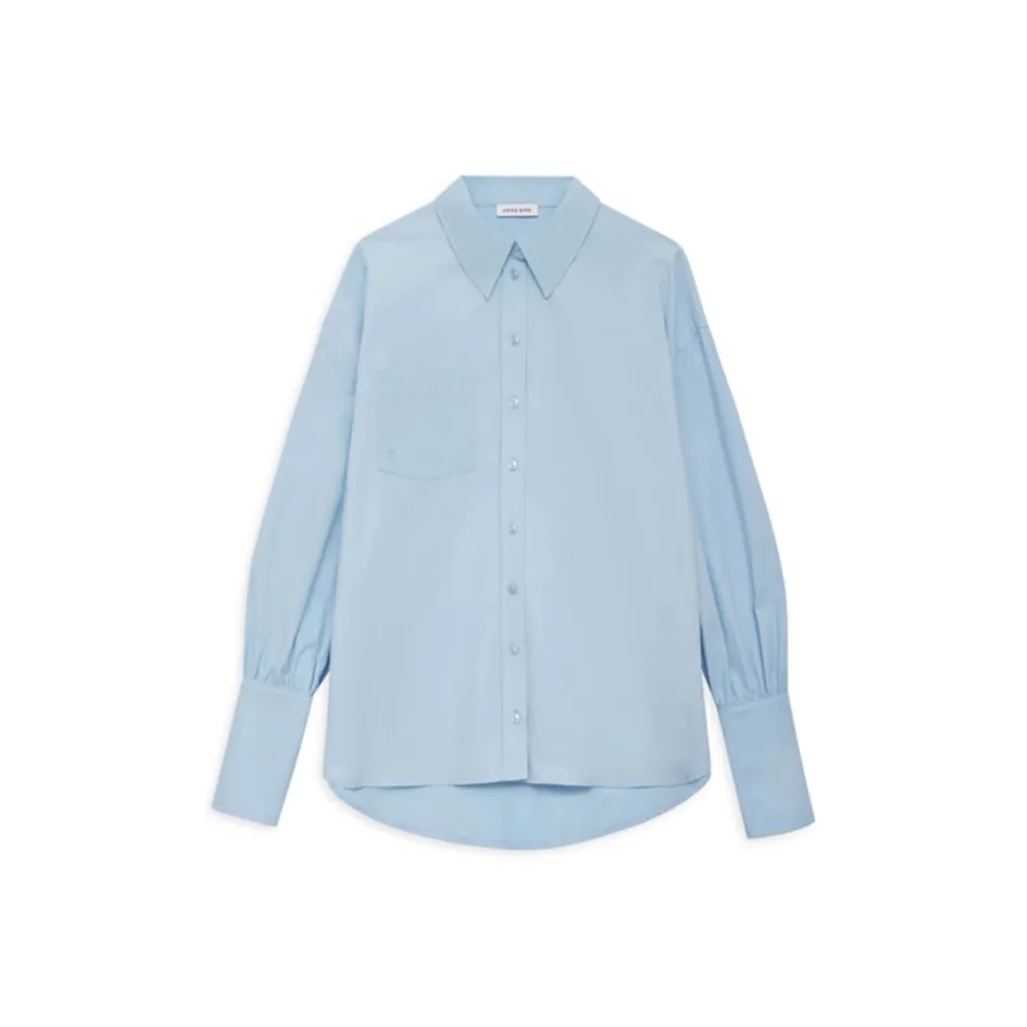 Anine Bing Maxine Logo embroidered Cotton Shirt