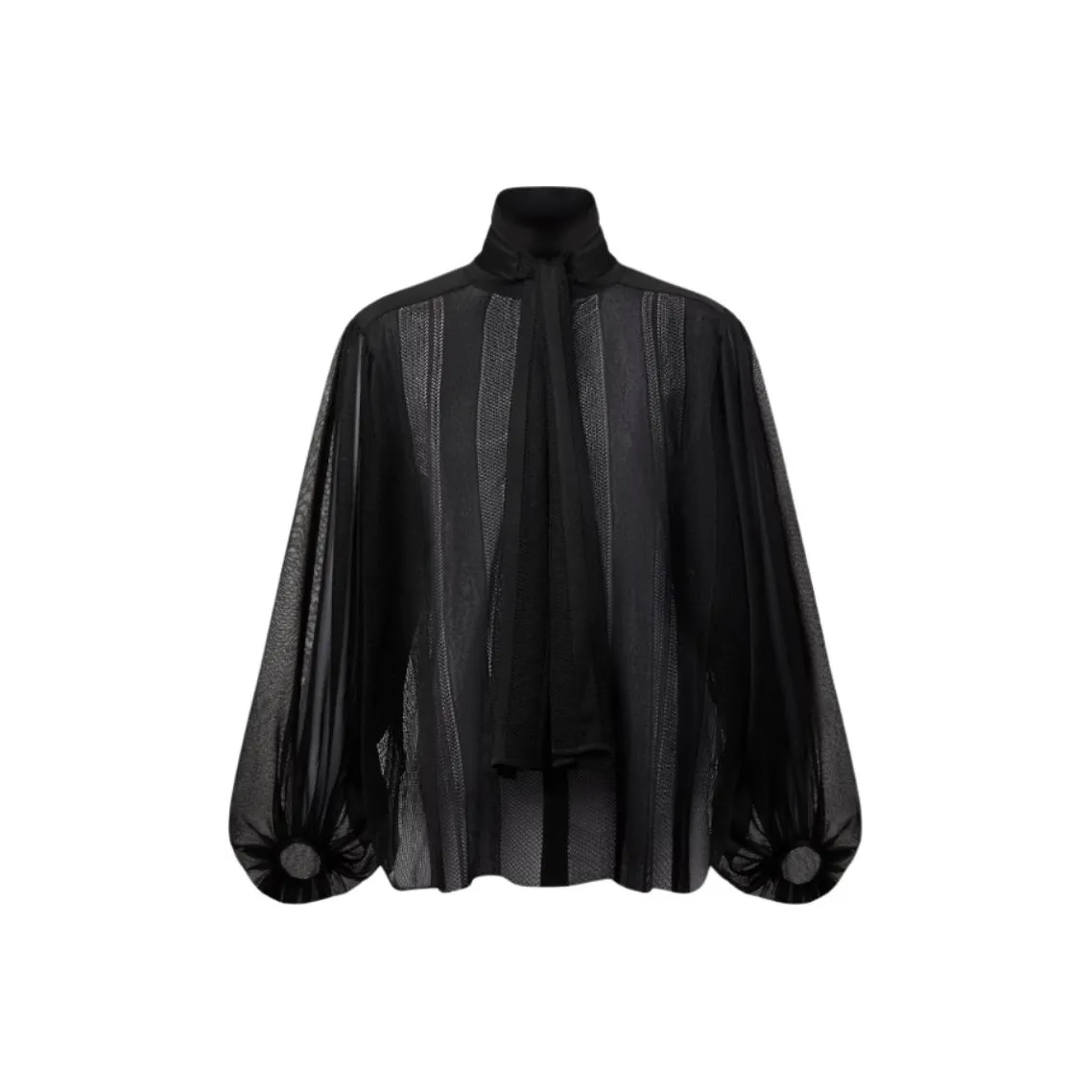 LOUIS VUITTON Sheer Stripe Knit Blouse