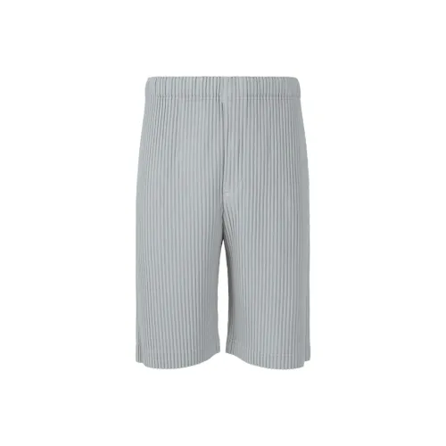 Homme Plissé Issey Miyake Серо-голубые Мужские Повседневные Шорты