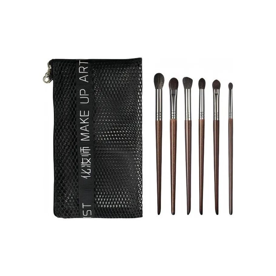 FOYULE Шерсть Eyeshadow Щетка для макияжа глаз Контуринг Портативный Мягкий для кожи Дружественный Набор из 6 штук