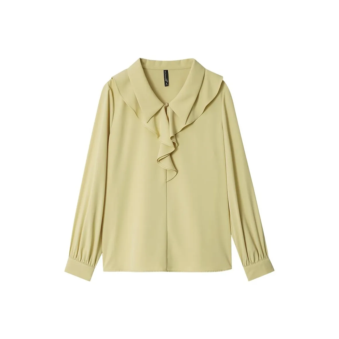 OUNIXUE Желтые Женские Рубашки