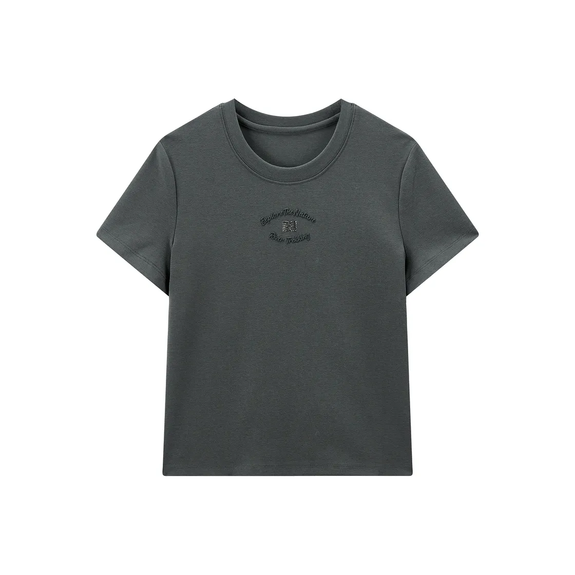 PEACEBIRD T-Рубашка Женская Брушированный Серый